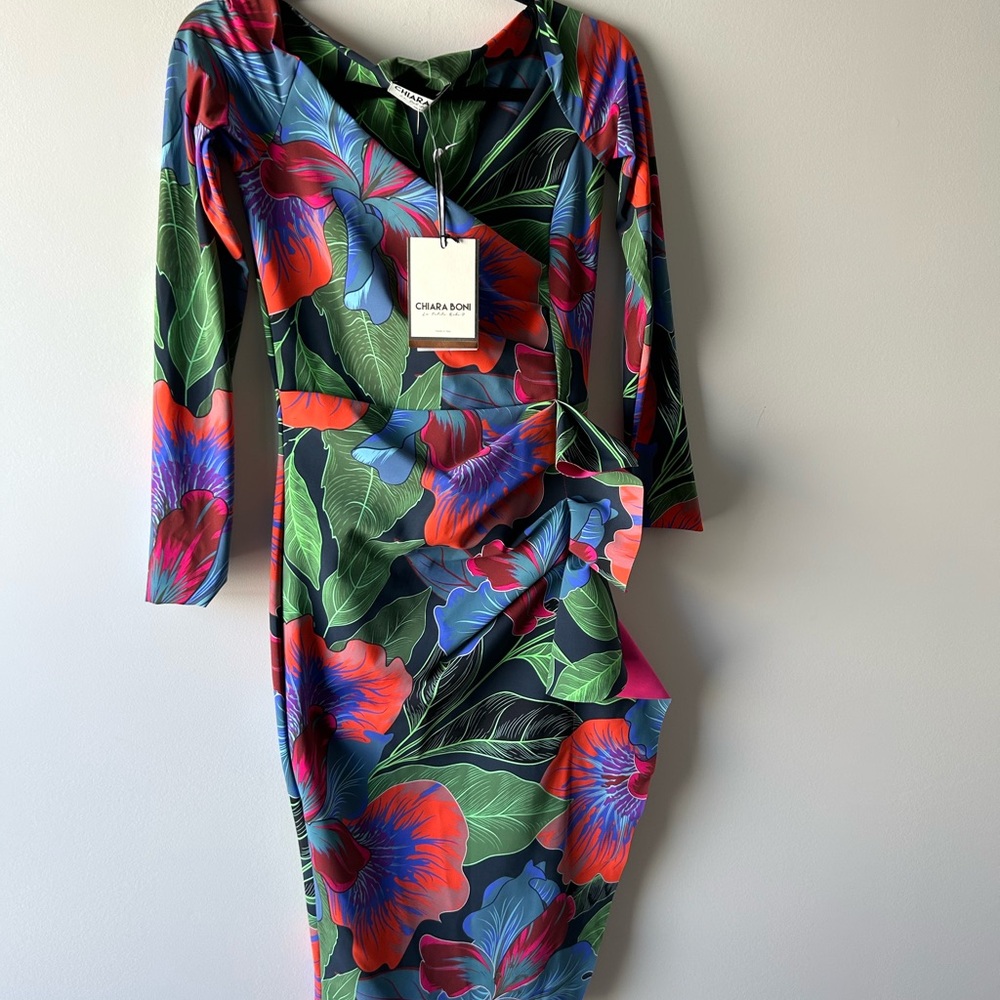 Chiara Boni multi color tropical printed dress - Picture 2 of 5